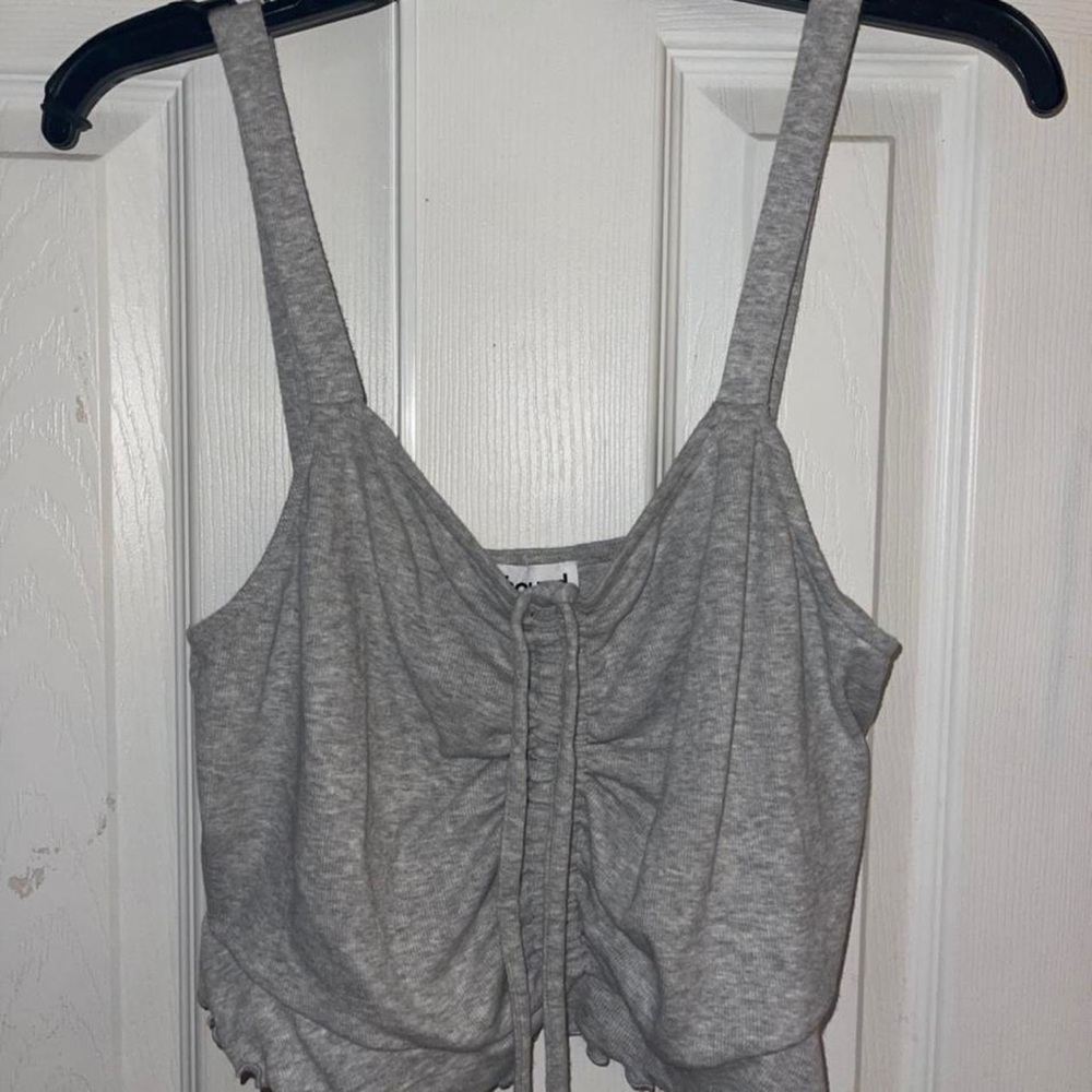 Cropped Tank with center rousching